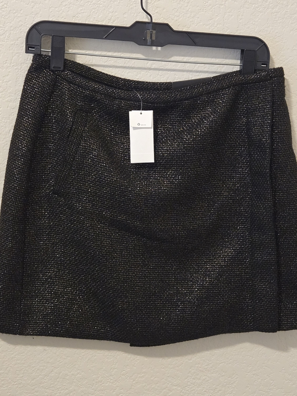 Banana Republic Black Sparkle Tweed Mini Skirt